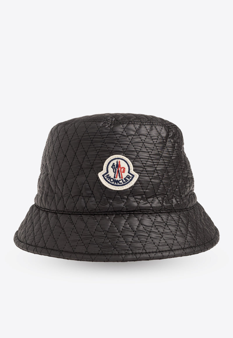 Moncler Logo Patch Quilted Bucket Hat I20933B00027 788K4-999