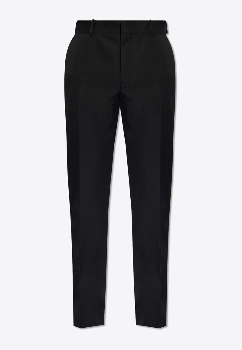 Alexander McQueen Tailored Cigarette Wool Pants Black 735205 QVAAA-1000