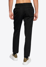 Alexander McQueen Tailored Cigarette Wool Pants Black 735205 QVAAA-1000