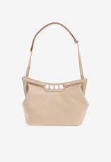 Alexander McQueen The Peak Leather Shoulder Bag Beige 782495 1MCBB-2630