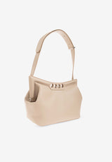 Alexander McQueen The Peak Leather Shoulder Bag Beige 782495 1MCBB-2630