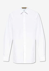 Burberry EKD Embroidered Long-Sleeves Shirt  8071465 A1464-WHITE