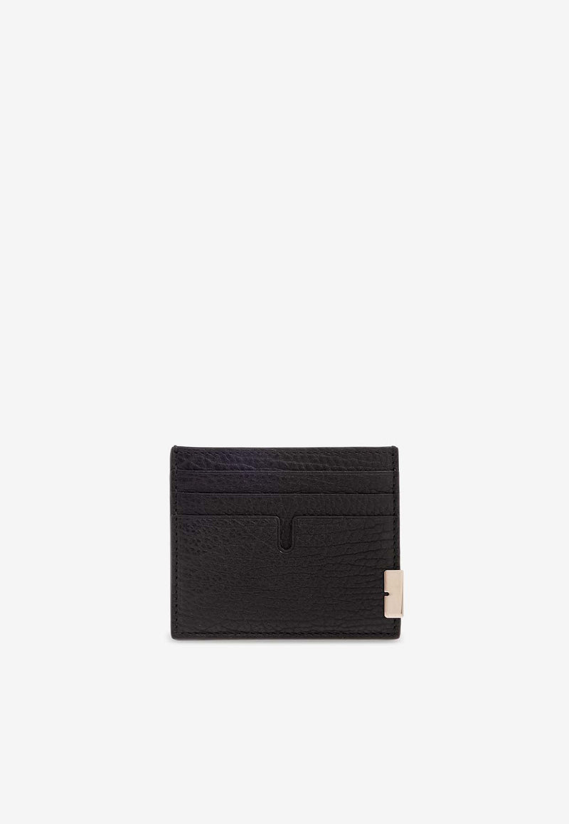 Burberry Tall B Cut Cardholder in Grained Leather Black 8080674 A1189-BLACK