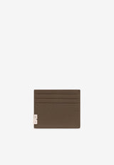 Burberry Tall B Cut Cardholder in Grained Leather Brown 8080672 A1336-MILITARY