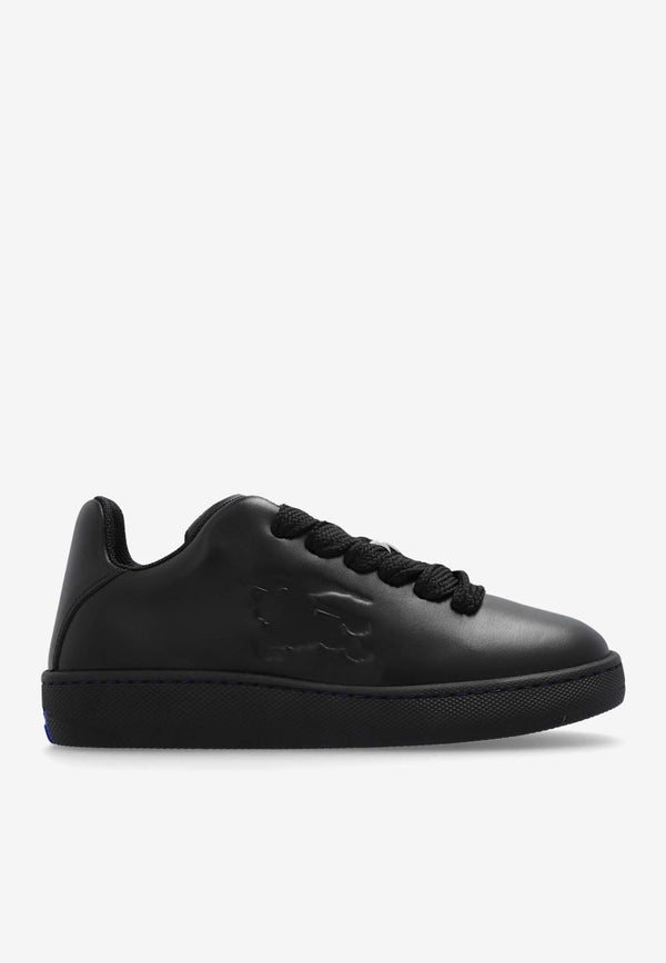 Burberry Box Leather Low-Top Sneakers Black 8083384 A1189-BLACK