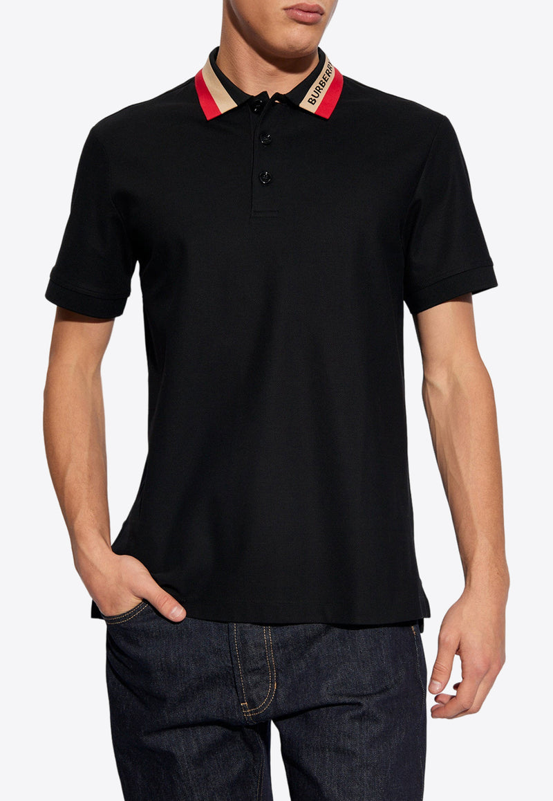 Burberry Logo Jacquard Polo T-shirt Black 8083154 A1189-BLACK