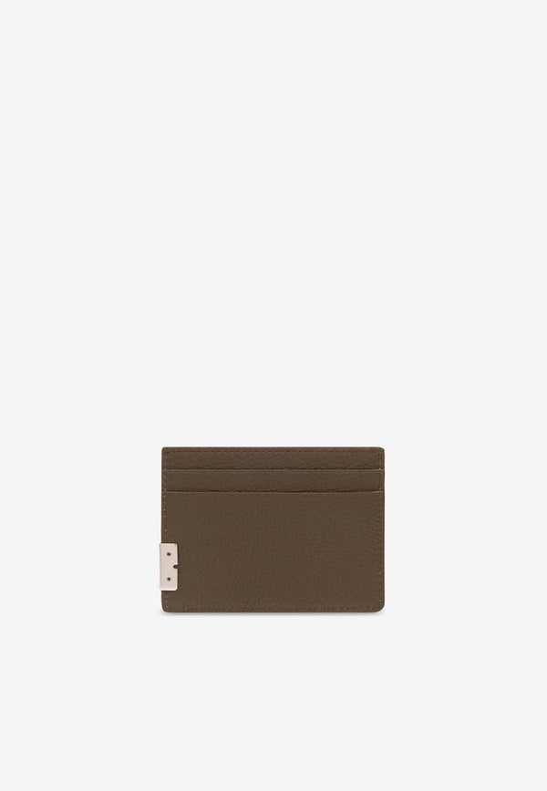 Burberry B Cut Grained Leather Cardholder Brown 8083758 A1336-MILITARY