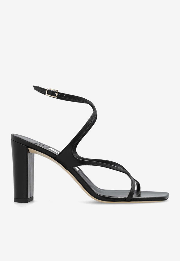 Jimmy Choo Azie 85 Nappa Leather Sandals Black AZIE 85 NAP-BLACK