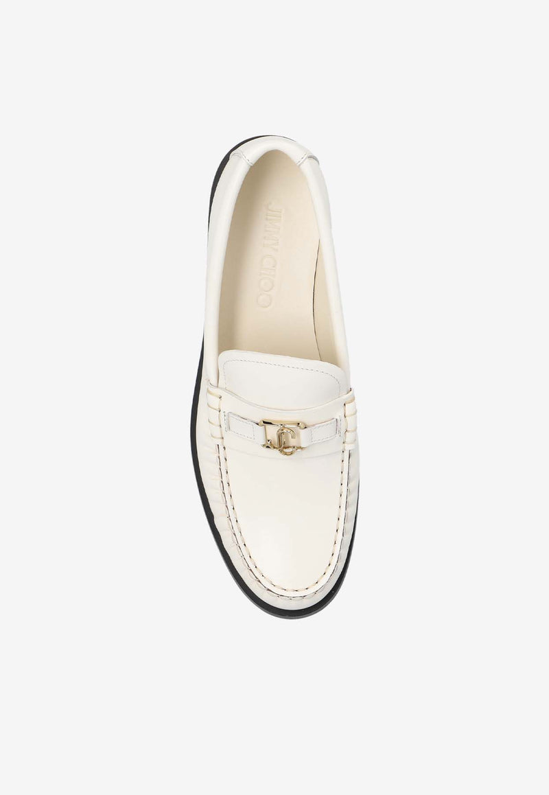 Jimmy Choo Addie Smooth Leather Loafers Latte ADDIE JC XXF-LATTE