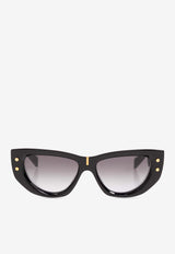 Balmain B-Muse Cat-Eye Sunglasses Gray BPS-151A-55 0-0