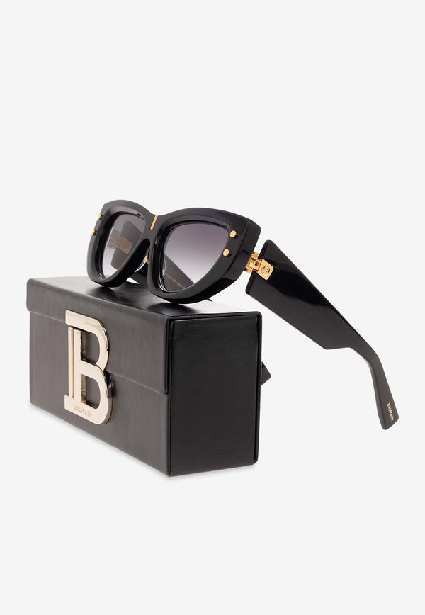 Balmain B-Muse Cat-Eye Sunglasses Gray BPS-151A-55 0-0