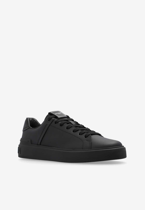 Balmain B-Court Leather Low-Top Sneakers Black CM1VI288 LVTR-0PA