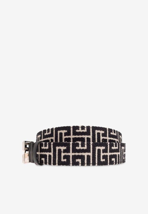 Balmain PB Monogram Jacquard Belt CM1WJ016 TJMN-GFE