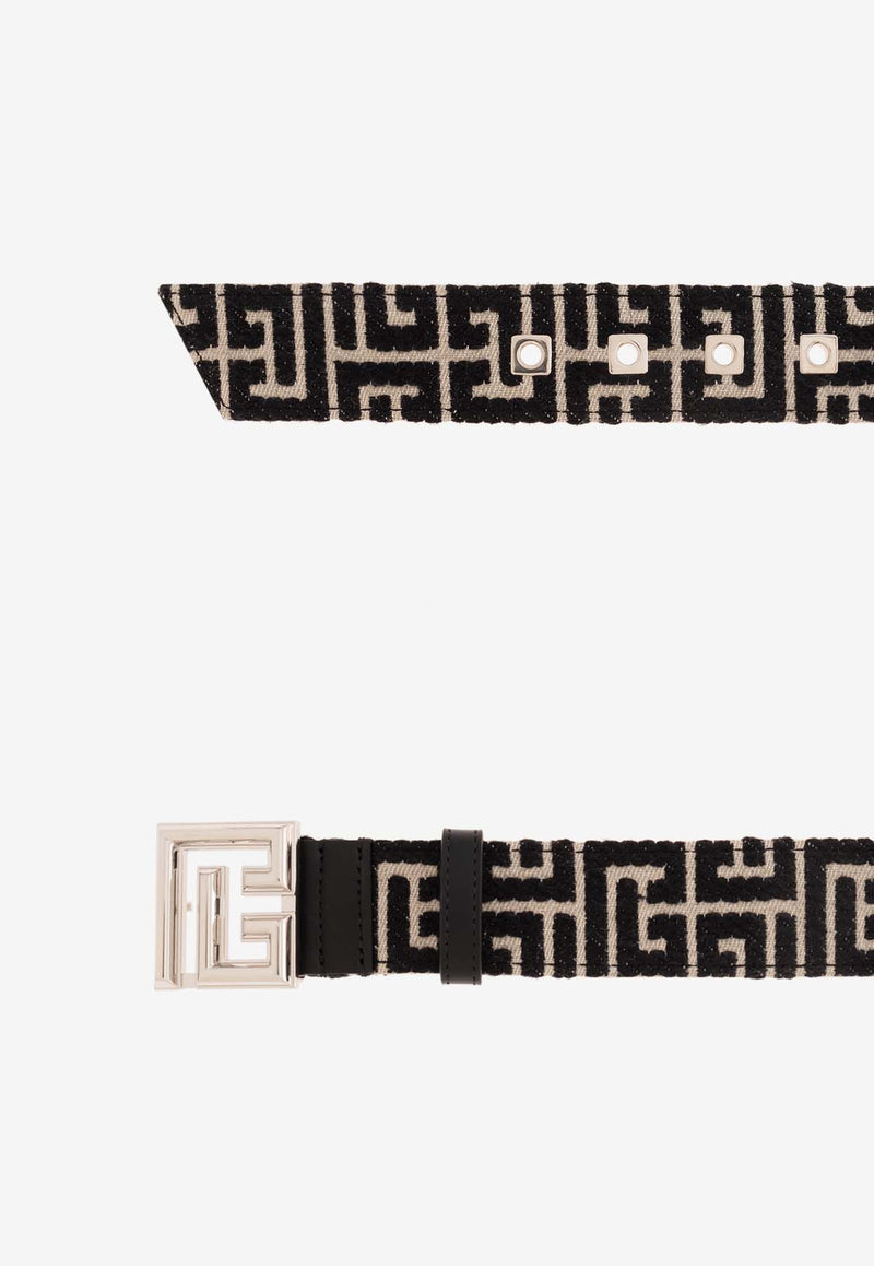 Balmain PB Monogram Jacquard Belt CM1WJ016 TJMN-GFE