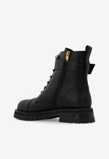 Balmain Charlie Leather Ankle Boots CN1TC961 LVIT-0PA