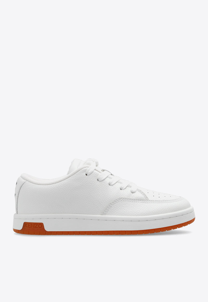 Kenzo Dome Leather Low-Top Sneakers White FD62SN061 L53-02