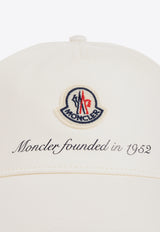 Moncler Logo Patch Baseball Cap White J10913B00002 0U162-034