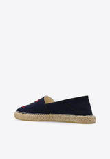 Kenzo Signature Tiger Embroidered Espadrilles Navy FE55ES020 F81-77