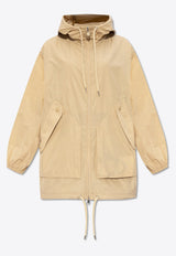 Moncler Melia Logo Windbreaker Jacket Beige J10931A00092 597JT-268