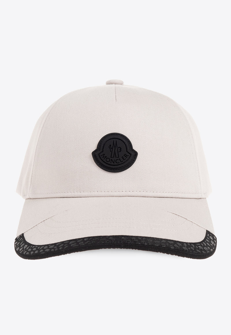 Moncler Rubberized Logo Patch Baseball Cap Gray J10933B00004 0U082-90D