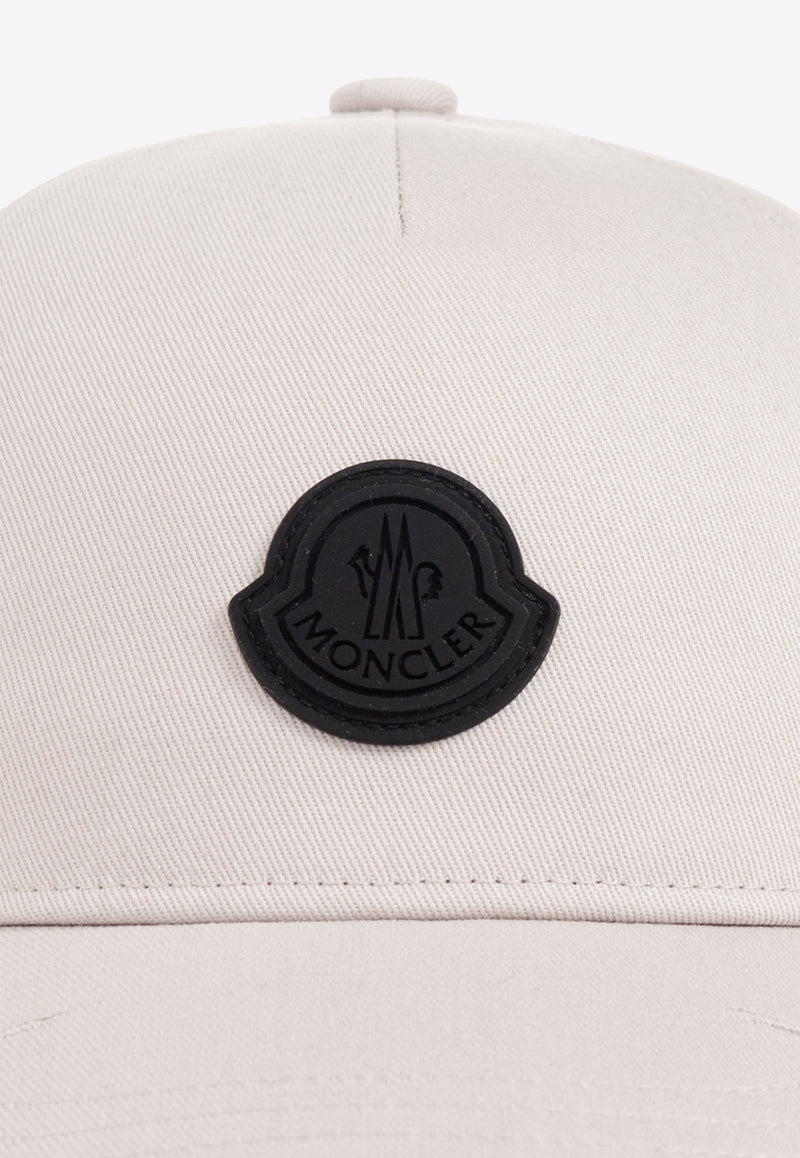 Moncler Rubberized Logo Patch Baseball Cap Gray J10933B00004 0U082-90D