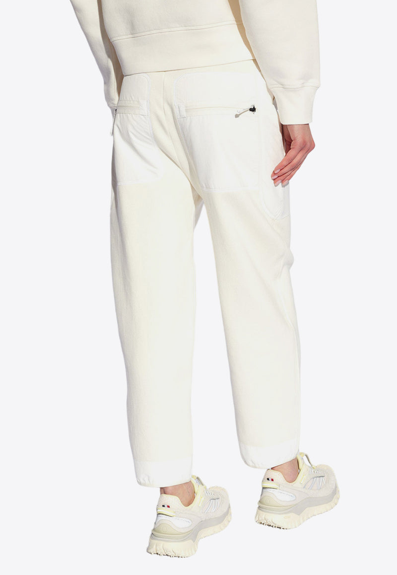 Moncler Paneled Tapered Track Pants Cream J10939L00005 M1367-032