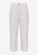 Moncler High-Rise Cropped Jeans White J10932A00014 54A77-001