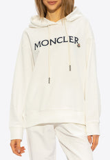 Moncler Logo Embroidered Hoodie White J10938G00016 89A1K-037