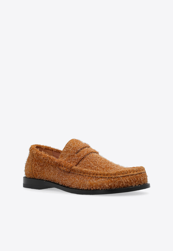 Loewe Campo Suede Loafers Brown L815290X14 0-TAN