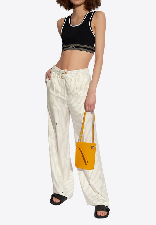 Loewe X Suna Fujita Striped Drawstring Pants White S359Y04XD4 0-WHITE GREY MULTICOLOR