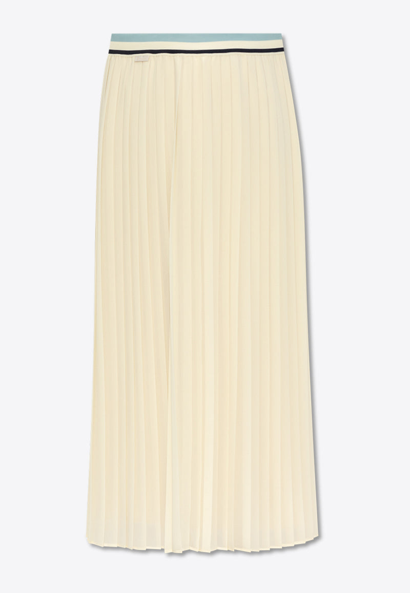 Moncler Georgette Pleated Midi Skirt Cream J10932D00001 597CH-034