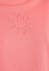 Moncler Logo Embossed Crewneck Sweatshirt Pink J10938G00006 809KR-416