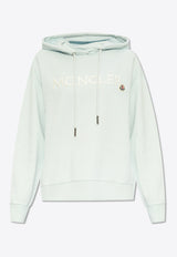 Moncler Logo Embroidered Hoodie Light Blue J10938G00016 89A1K-70S