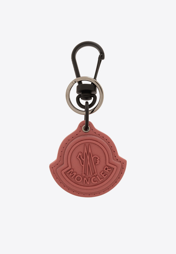 Moncler Logo Appliqué Leather Keyring Pink J109B6F00002 M2489-559