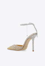 Jimmy Choo Saeda 100 Crystal Embellished Pumps Gold SAEDA 100 ZPJ-GOLD CRYSTAL