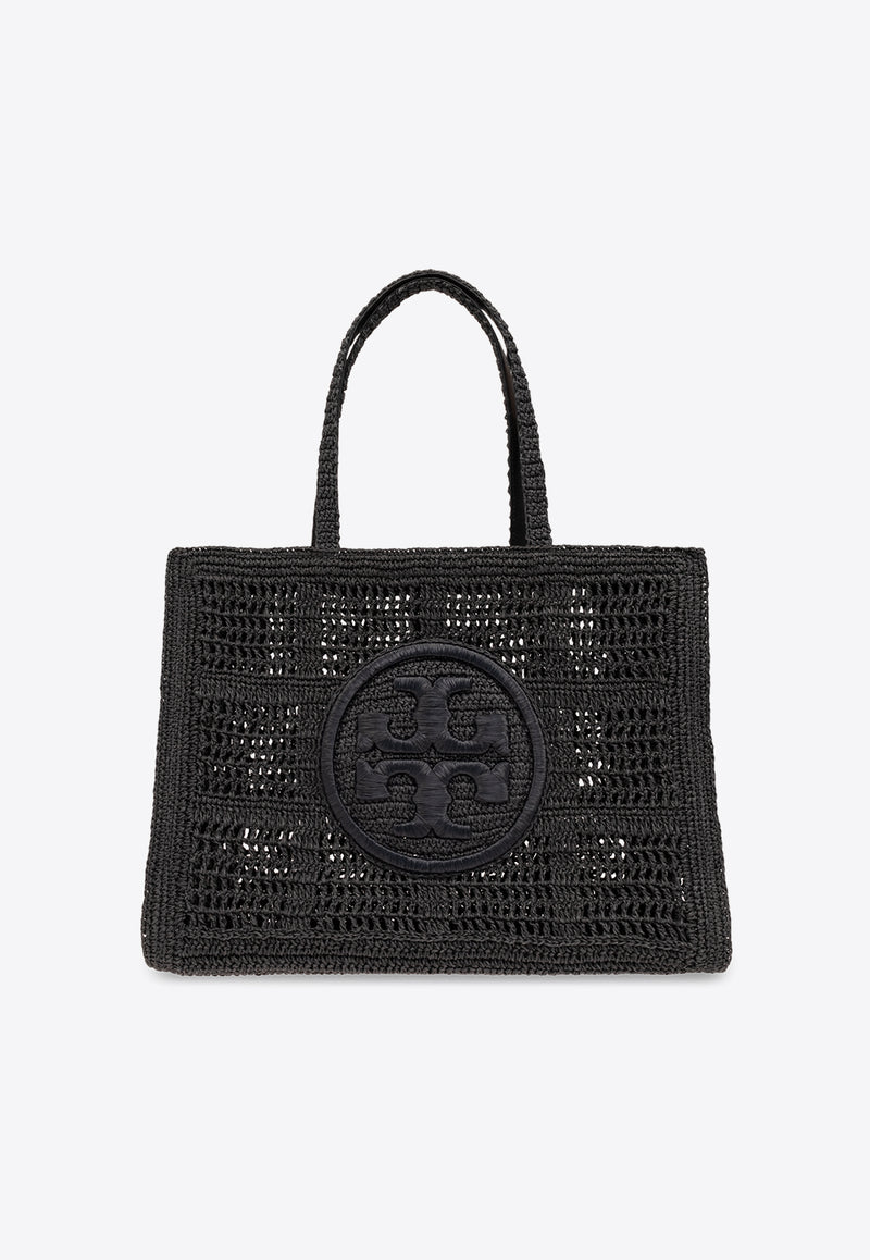 Tory Burch Large Ella Crochet Tote Bag Black 151277 0-001