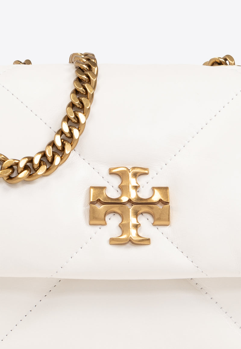 Tory Burch Small Kira Diamond Leather Shoulder Bag White 154706 0-100