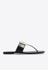 Tory Burch Georgia Leather Flat Sandals Black 154236 0-006