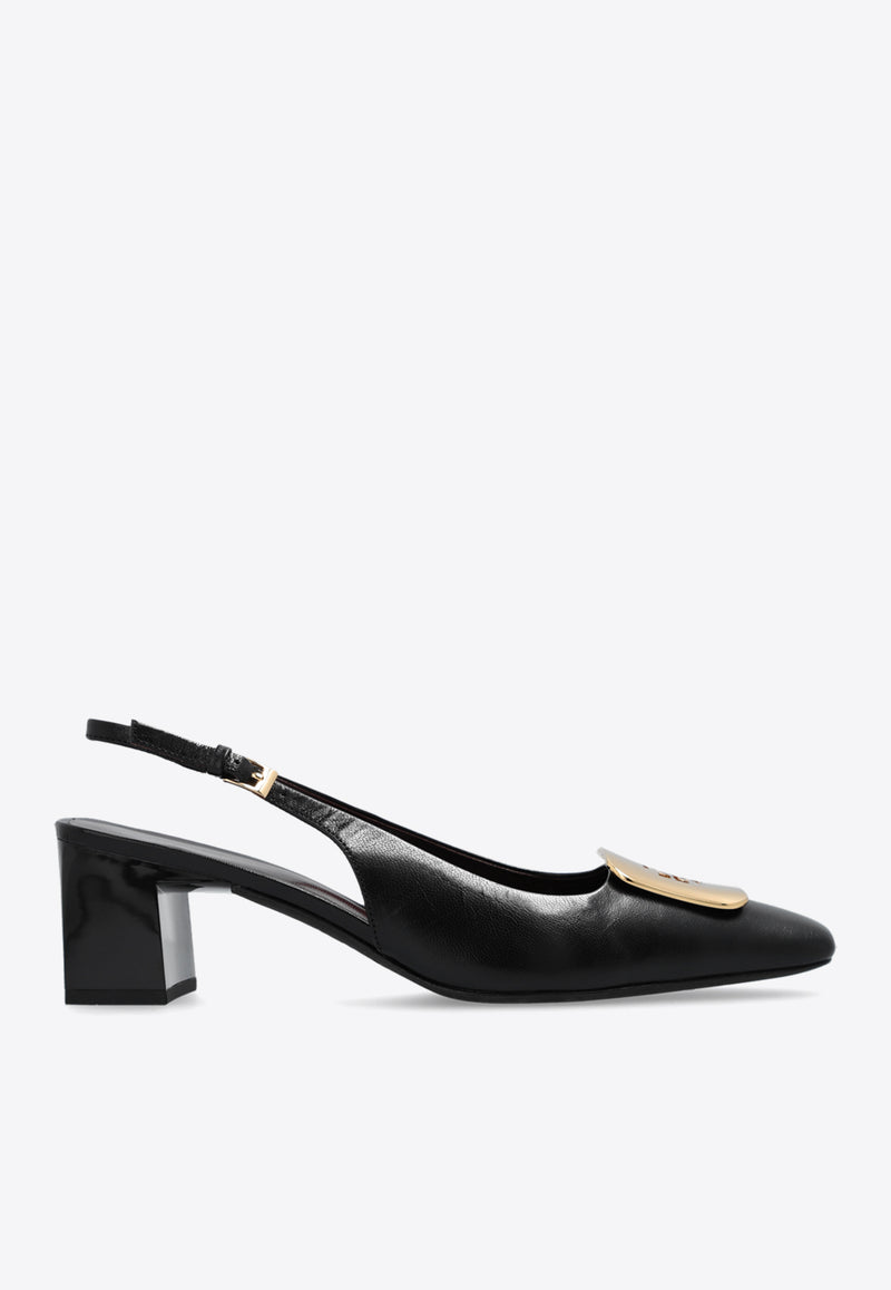 Tory Burch Georgia 55 Slingback Pumps Black 156479 0-006