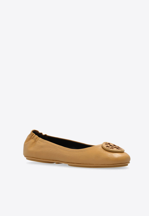 Tory Burch Minnie Travel Ballet Flats Brown 159138 0-200