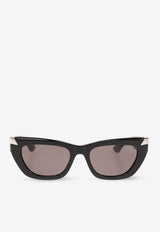 Alexander McQueen Punk Rivet Cat-Eye Sunglasses Gray 781194 J0749-1056