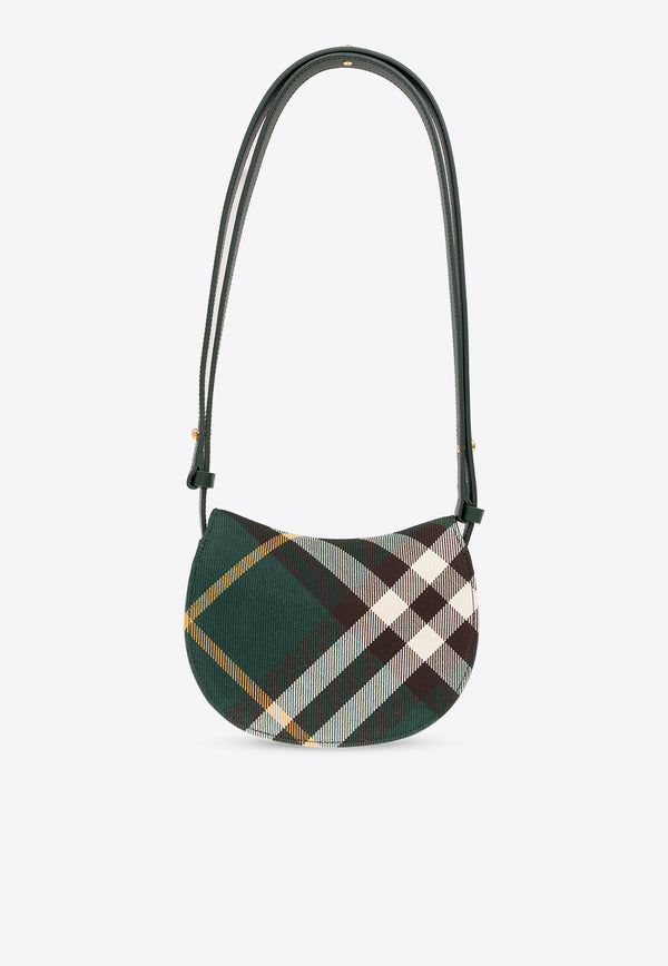 Burberry Mini Rocking Horse Checked Crossbody Bag Green 8081408 B8636-IVY