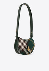 Burberry Mini Rocking Horse Checked Crossbody Bag Green 8081408 B8636-IVY