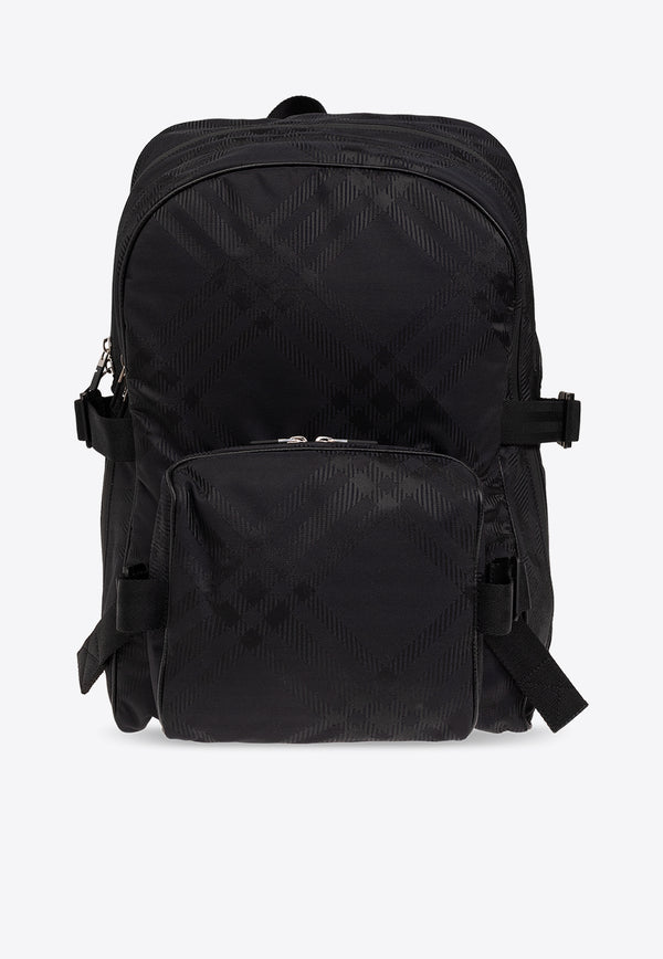 Burberry Jacquard Check Nylon Backpack Black 8080840 A1189-BLACK