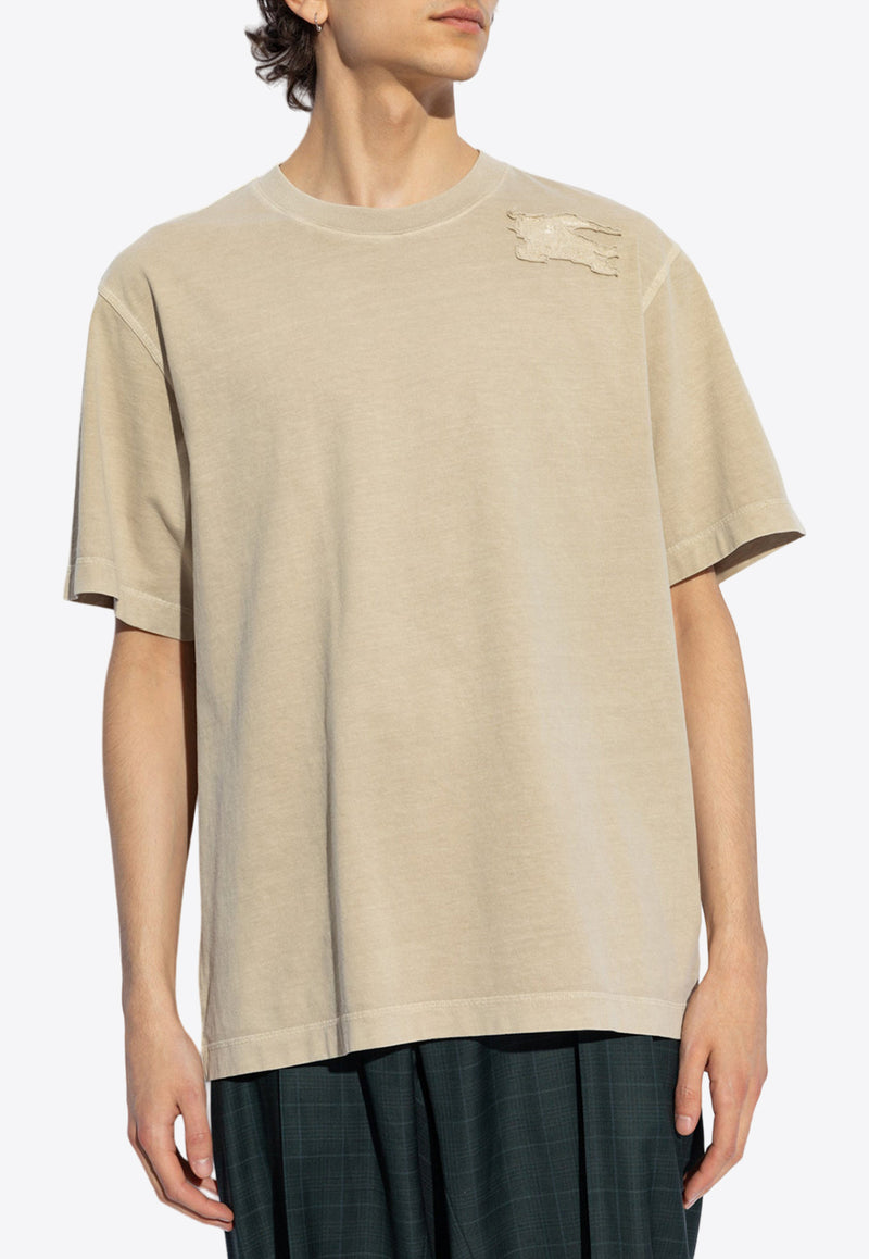 Burberry EKD Patch Crewneck T-shirt Beige 8090133 C1128-SAFARI