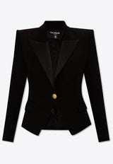 Balmain Single-Breasted Blazer Black CF0SE059 MB01-0PA