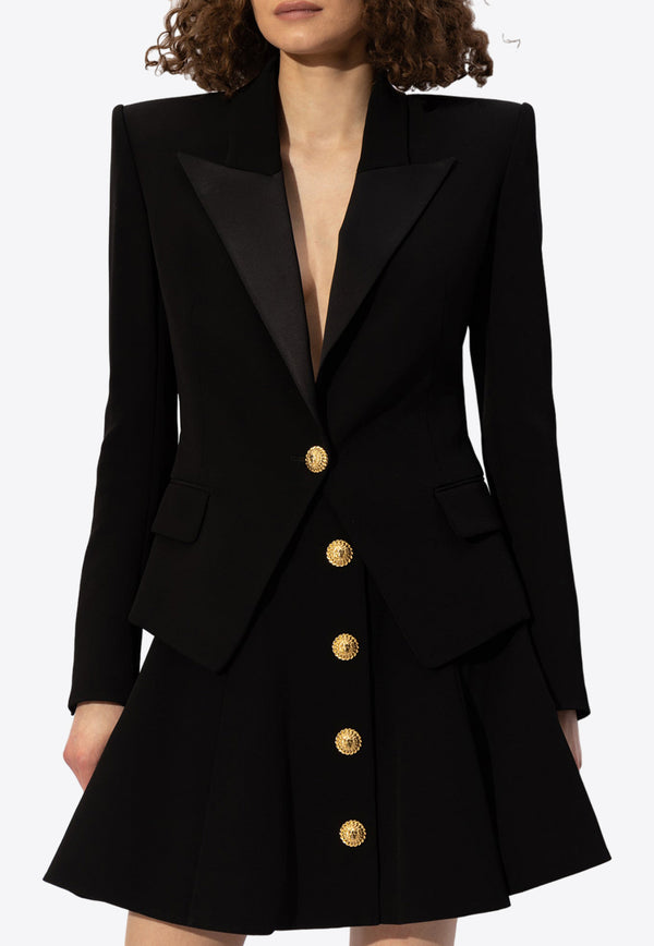 Balmain Single-Breasted Blazer Black CF0SE059 MB01-0PA