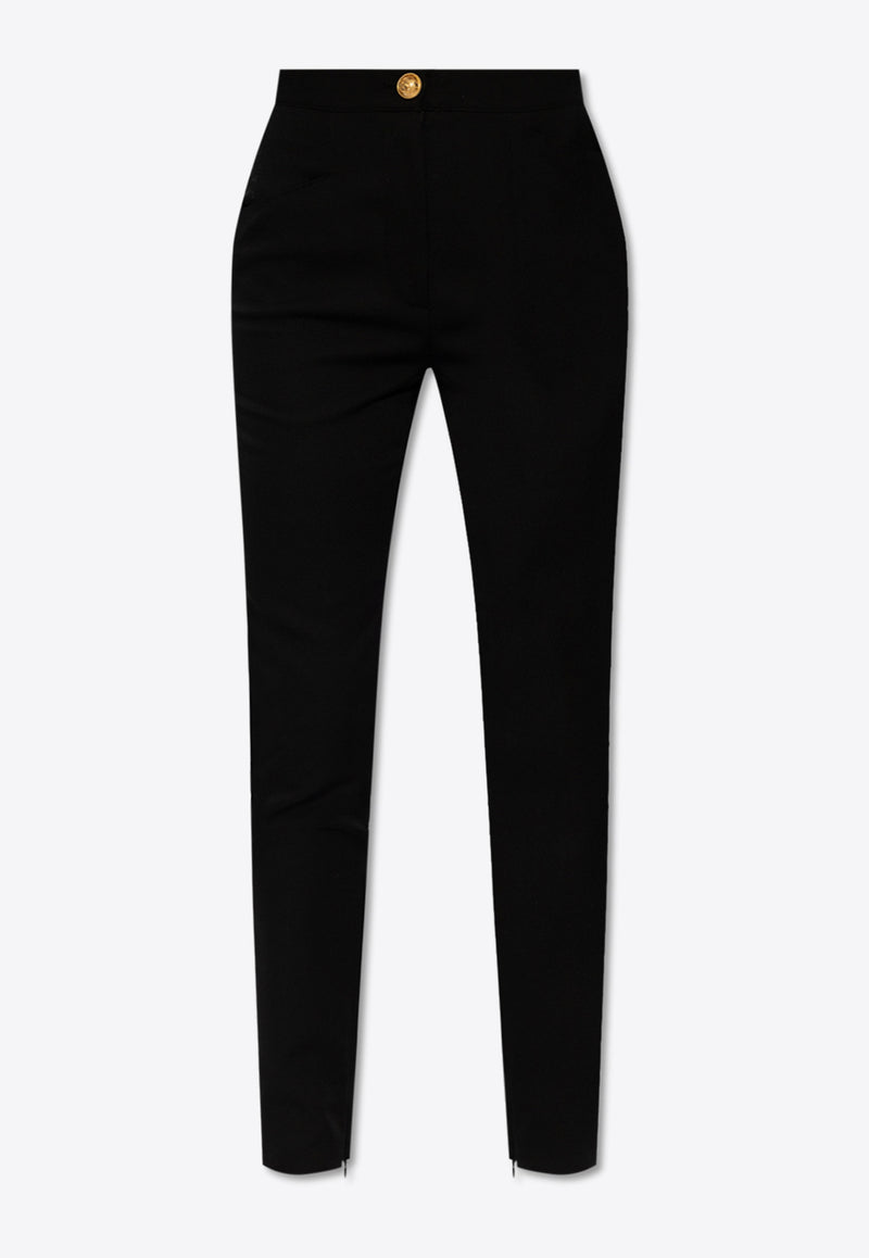 Balmain Cropped Wool Pants Black CF1PD010 WB01-0PA