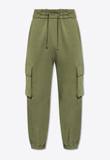 Balmain Cargo Track Pants
 Green CH0OB295 BC64-UIO