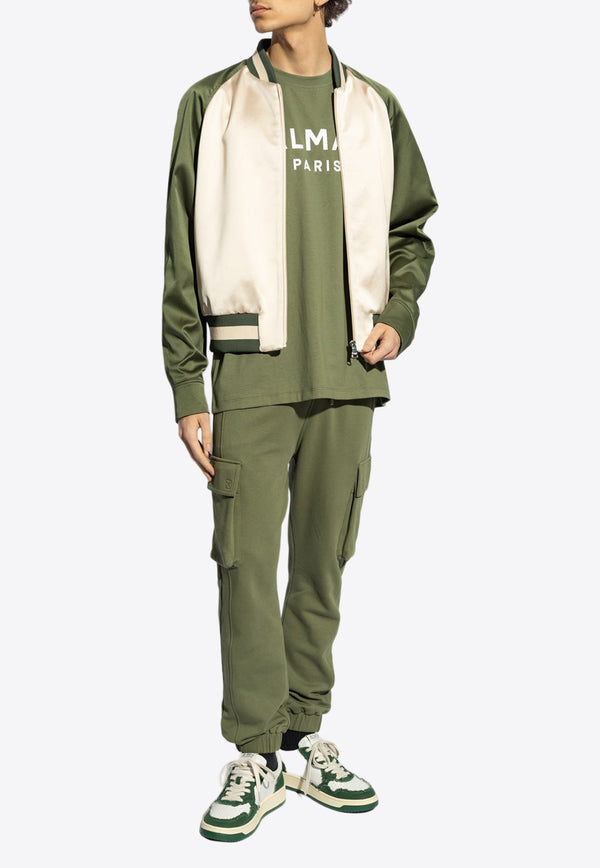 Balmain Cargo Track Pants
 Green CH0OB295 BC64-UIO